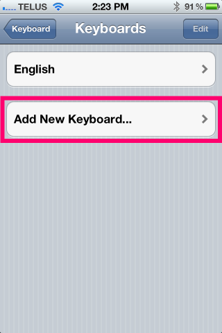 Add Keyboard