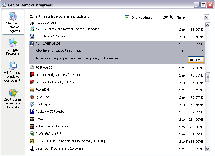 Uninstalling Paint.NET